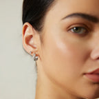 Ania Haie - Silver Small Chubby Sparkling Huggie Hoop Earrings