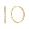 Ania Haie - Gold Large Claw Sphere Beaded Hoop Earrings
