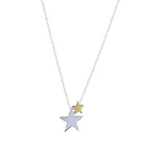 Reeves & Reeves Seeing Stars Sterling Silver & Gold Plated Necklace