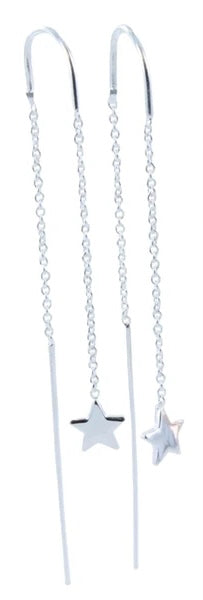 Reeves & Reeves Fine Sterling Silver Star Drop Earrings
