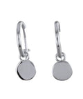 Reeves & Reeves Sterling Silver Disc Sleeper Earrings