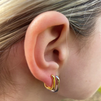 Reeves & Reeves Rectangular Hoop Earrings