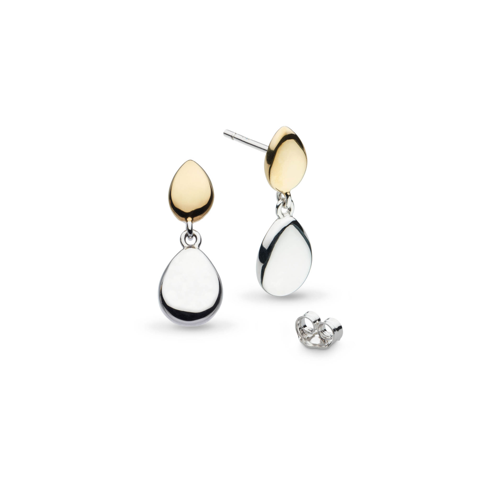 Kit Heath - Coast Pebble Golden Drop Earrings