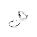Kit Heath - Love Silver Heart Hoop Earrings