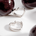 Kit Heath - Love Silver Heart Hoop Earrings