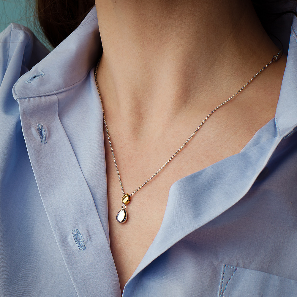 Kit Heath - Coast Pebble Golden Necklace