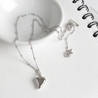 Kit Heath - Desire Kiss Midi Heart Ball Chain Necklace