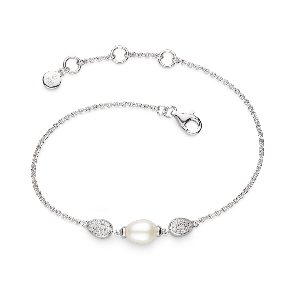Kit Heath - Coast Pebble Glisten Pavé & Pearl Bracelet