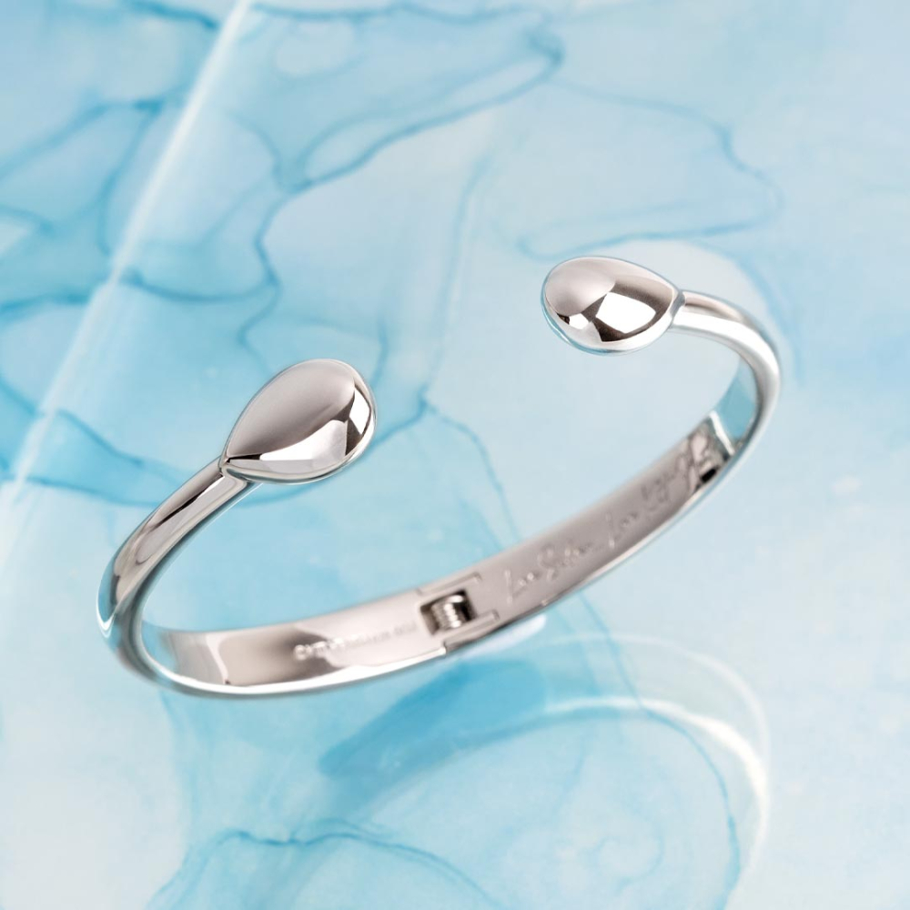 Kit Heath - Coast Pebble Smooth Hinged Bangle