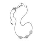 Kit Heath - Desire Kiss Precious Pavé Heart Triplet Slider Bracelet