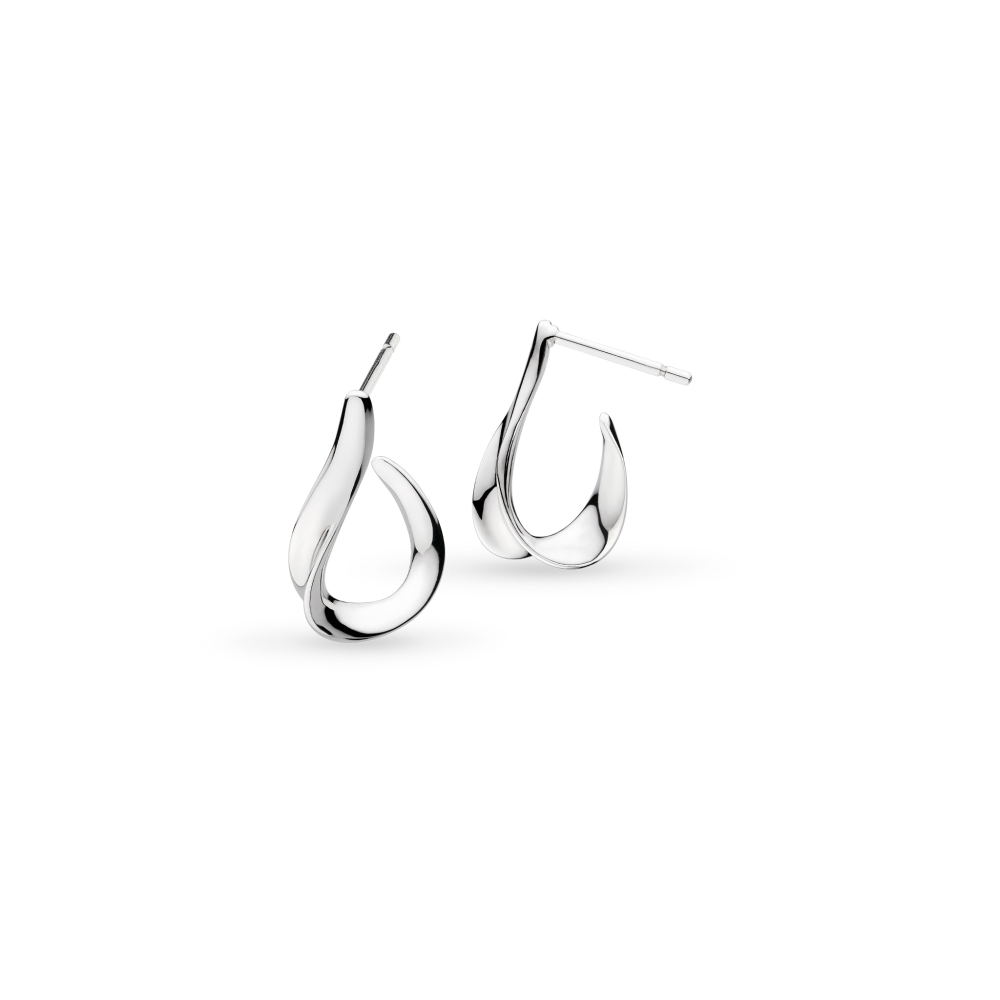 Kit Heath - Serenity Loop Semi Hoop Stud Earrings