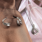Kit Heath - Serenity Loop Semi Hoop Stud Earrings