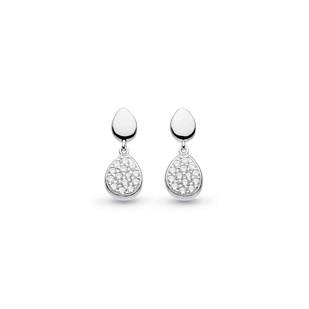 Kit Heath - Coast Pebble Glisten Pavé Drop Earrings