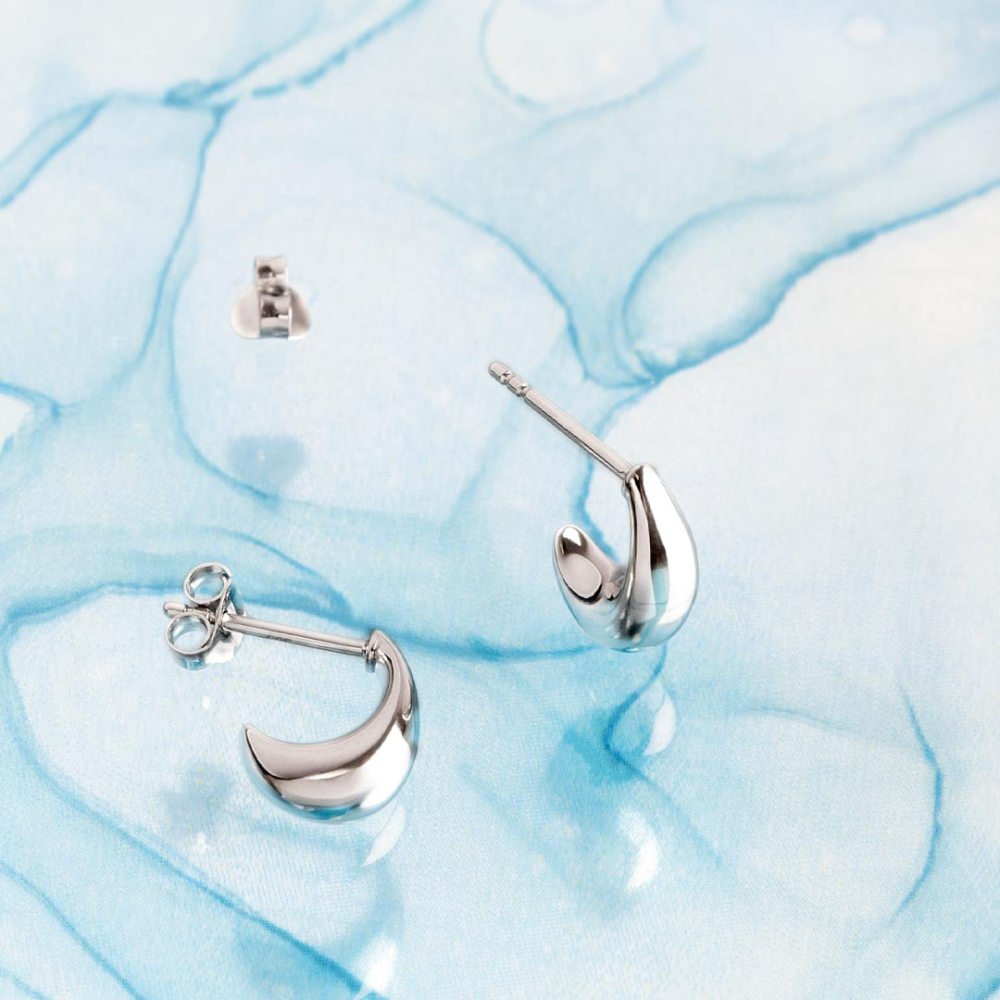 Kit Heath - Coast Pebble Smooth Hoop Earrings