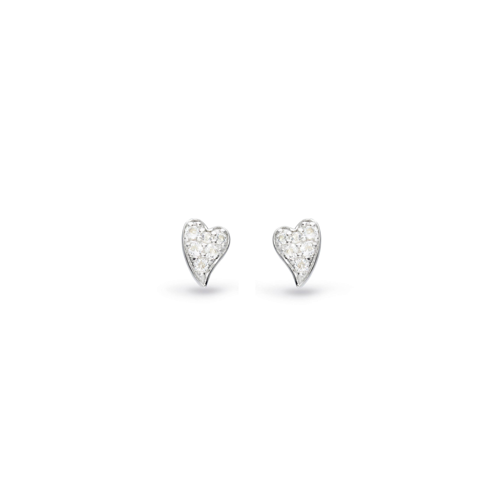 Kit Heath - Desire Cherish Precious Pavé Heart Stud Earrings
