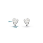 Kit Heath - Desire Cherish Precious Pavé Heart Stud Earrings