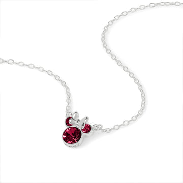 DISNEY - Minnie Mouse July Birthstone Necklace