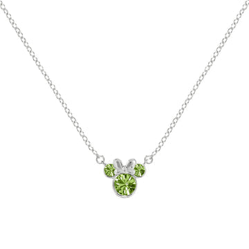 DISNEY : Minnie Mouse August Birthstone Necklace