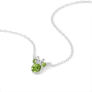 DISNEY : Minnie Mouse August Birthstone Necklace