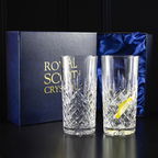 ROYAL SCOT - London 2 Tall crystal Tumblers