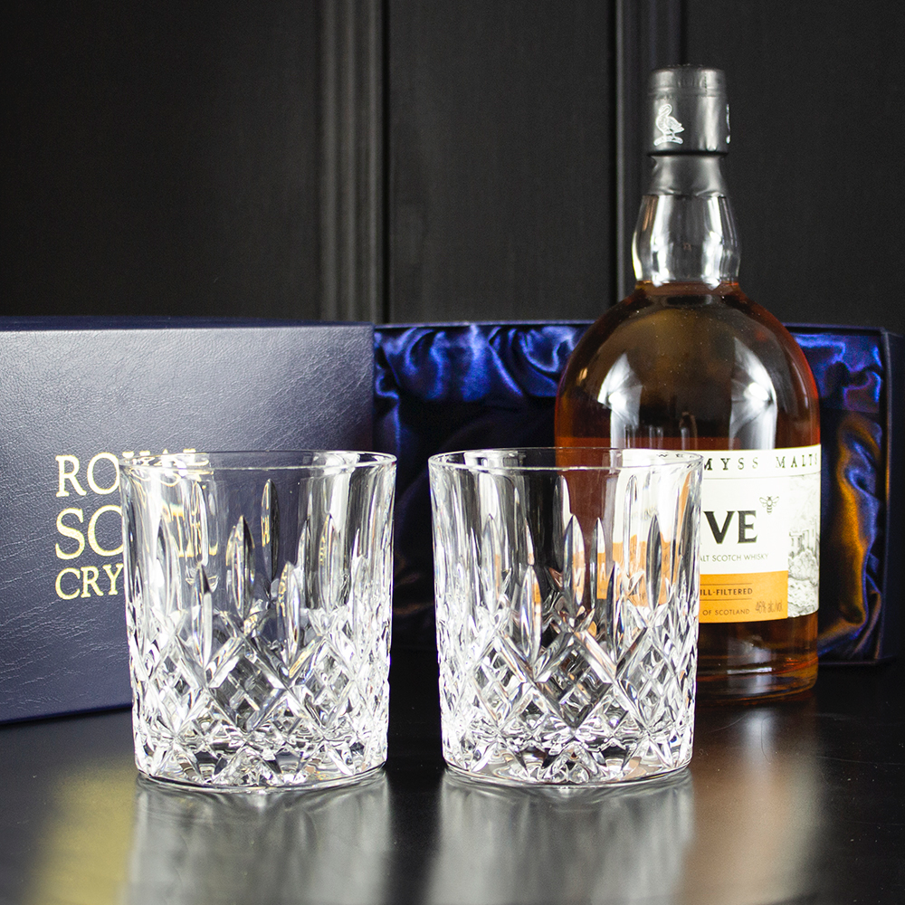 ROYAL SCOT - London 2 Crystal Large Crystal Tumblers
