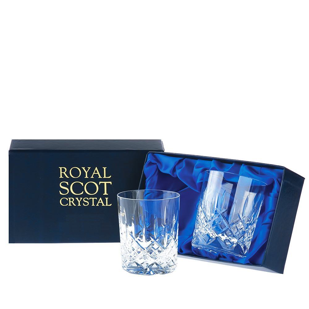 ROYAL SCOT - London 2 Crystal Small Whisky Tumblers