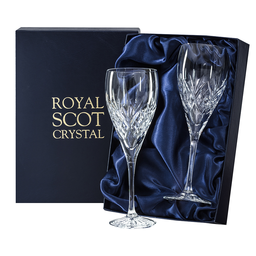 ROYAL SCOT - Highland 2 Large Crystal Wine Glasses