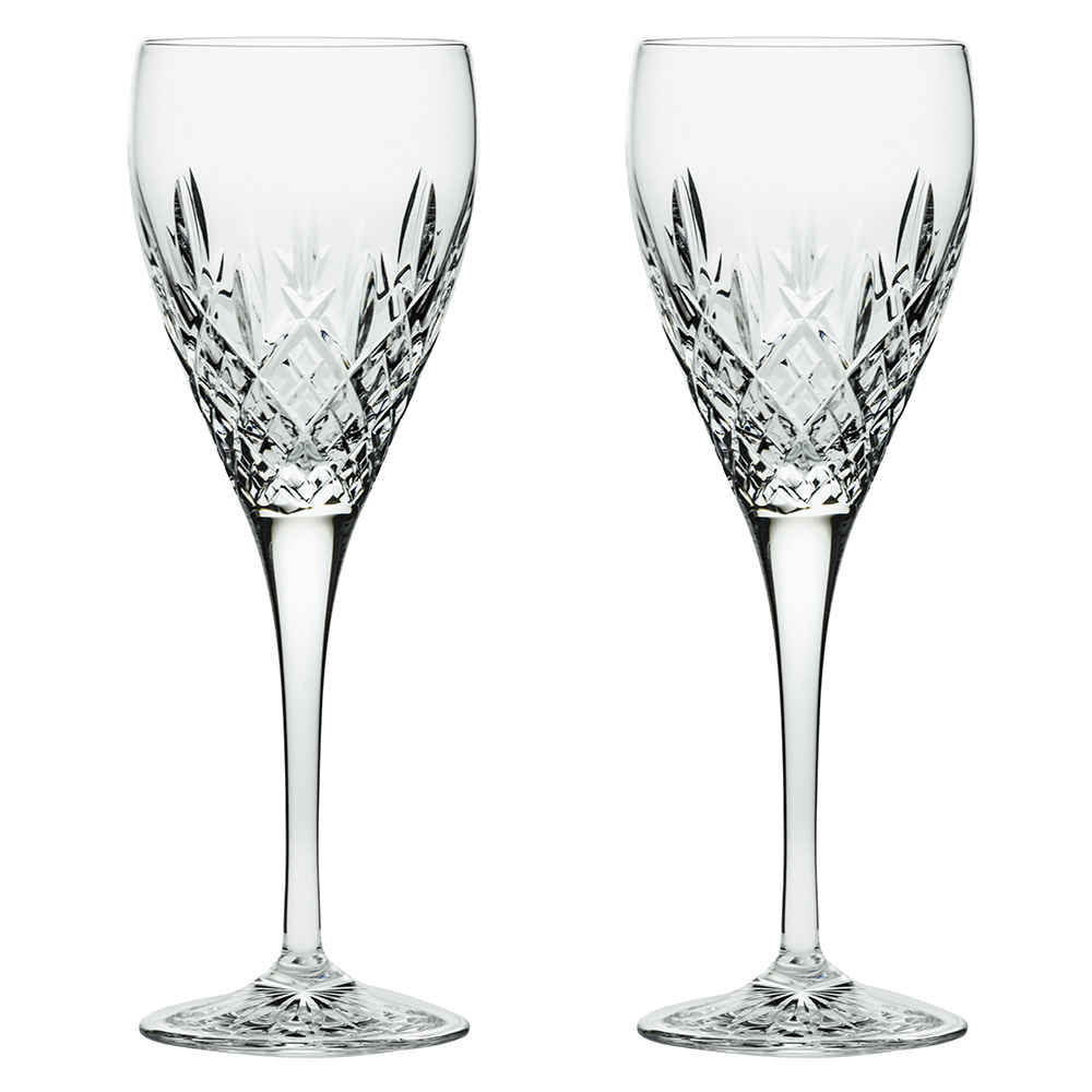 ROYAL SCOT - London 2 Crystal Wine Glasses
