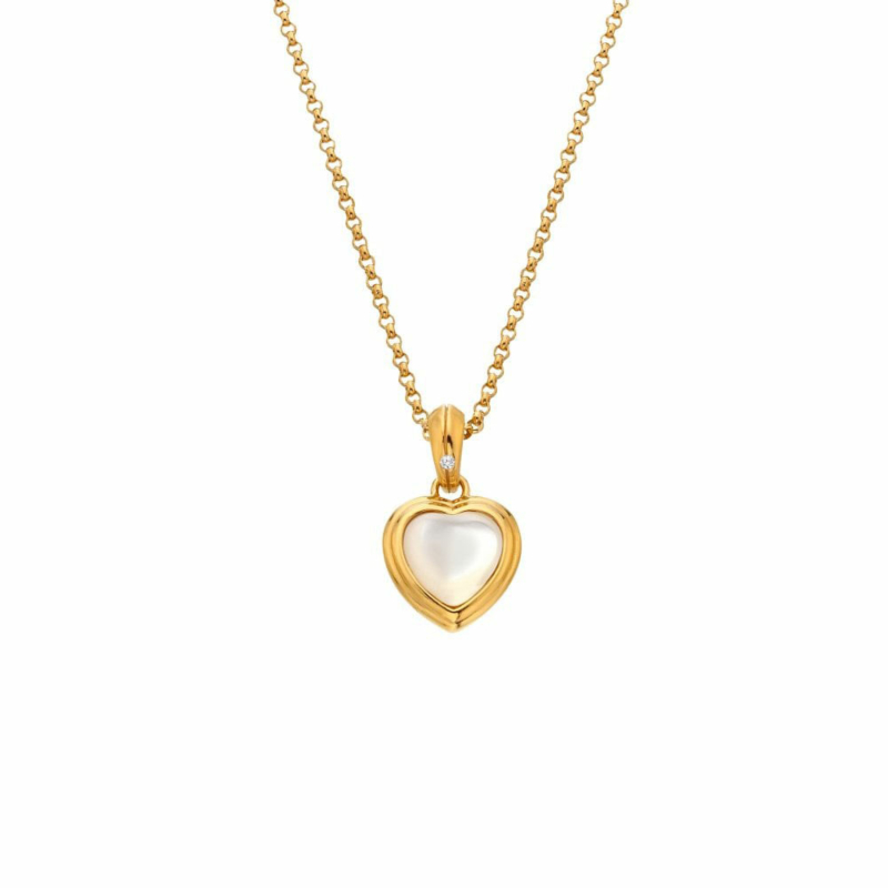 Hot Diamonds - X Golden Edit Mother of Pearl Heart Pendant