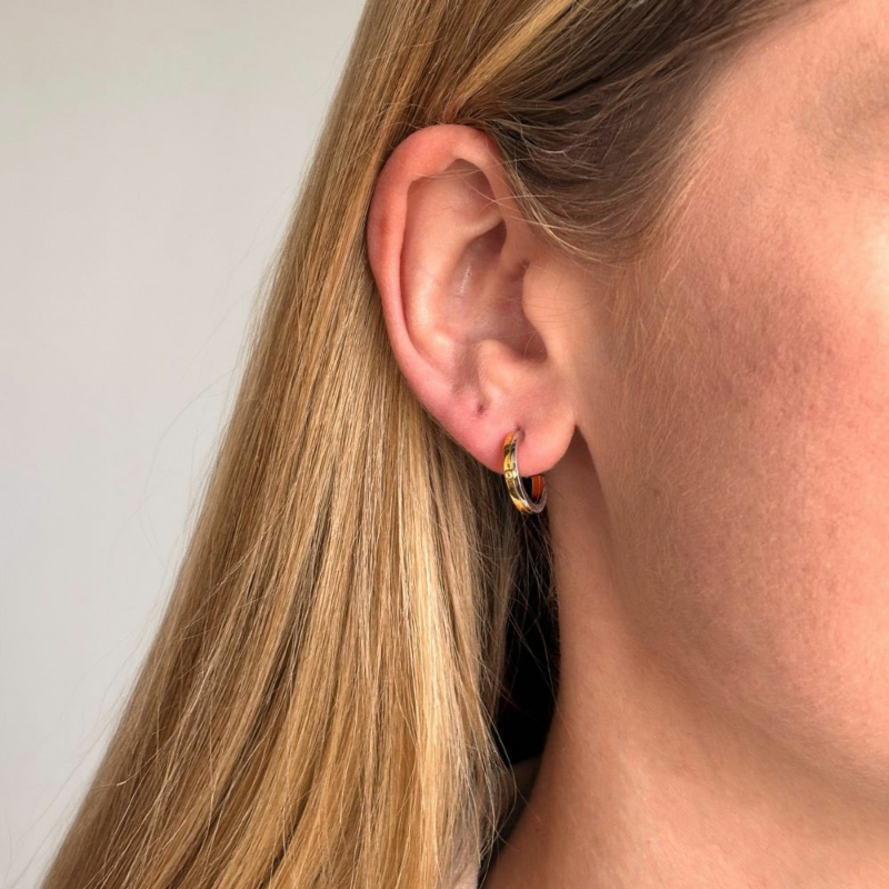 Hot Diamonds - Parellel Two Tone Earrings