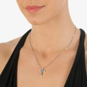 Hot Diamonds - Hope Silver Cross Diamond Pendant Necklace