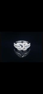 Platinum & Diamond Swirl Ring