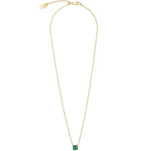 Coeur-de-Lion Green Agate May Birthstone Necklace