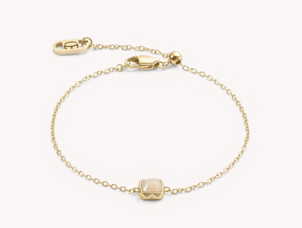 Coeur-de-Lion Cream Jade June Birthstone Bracelet