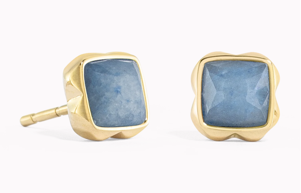 Coeur-de-Lion Aventurine March Birthstone Earrings