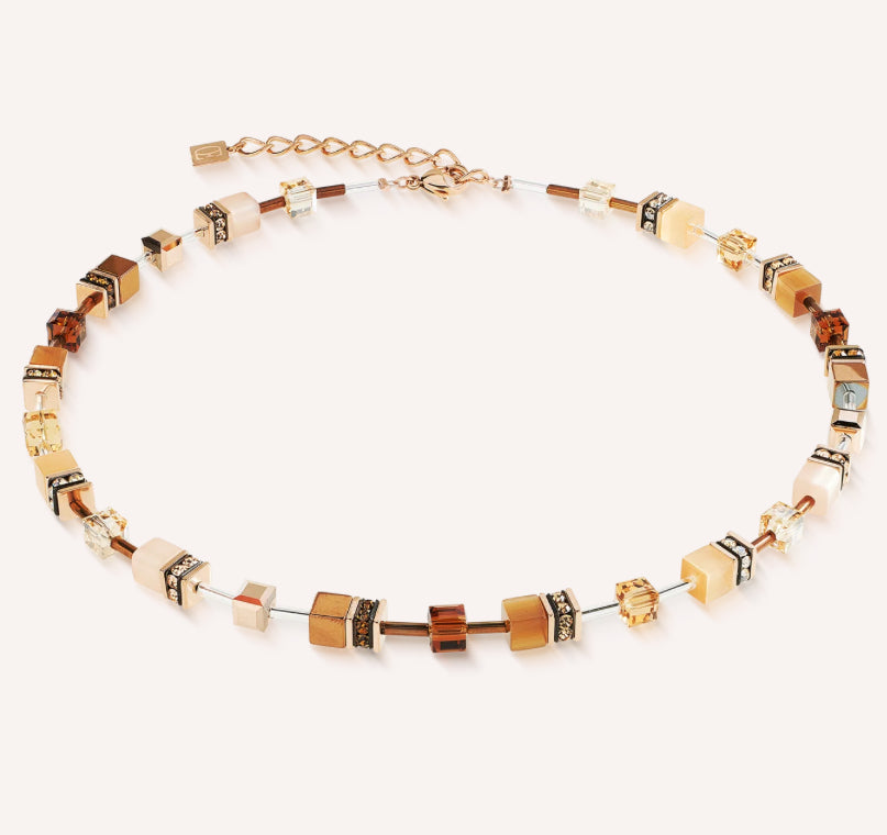 Coeur de Lion GeoCUBE® Iconic Necklace Mocha Mousse