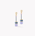 Coeur de Lion GeoCUBE® Iconic Chain earrings Mystic Orchid gold