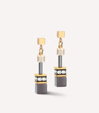 Coeur de Lion GEOCUBE® Earrings grey-gold