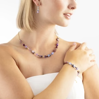 Coeur de Lion GeoCUBE® Iconic Chain necklace Mystic Orchid