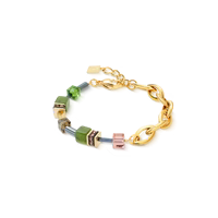 Coeur de Lion GeoCUBE® Chunky Chain bracelet gold-green
