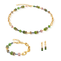 Coeur de Lion GeoCUBE® Chunky Chain bracelet gold-green