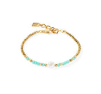 Coeur De Lion Lagoon Pearl Gold-Mint Bracelet