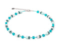 Coeur De Lion GeoCUBE® Iconic Precious Silver-Green Necklace
