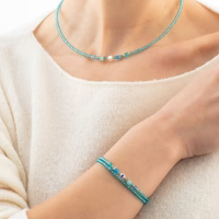 Coeur de Lion Joyful Colours Update Necklace gold-turquoise
