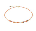Coeur De Lion Mini Cubes Orange Necklace