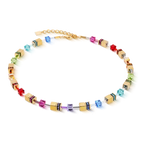Coeur de Lion GeoCUBE® Iconic Metallic necklace Rainbow