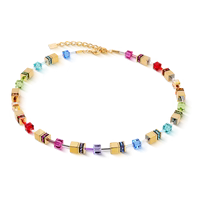 Coeur de Lion GeoCUBE® Iconic Metallic necklace Rainbow