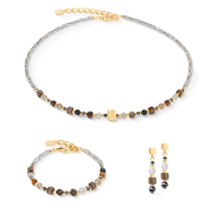 Coeur de Lion Shape Mix Spikes Smoky Glow Bracelet