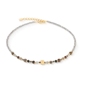 Coeur de Lion Shape Mix Spikes Smoky Glow Necklace