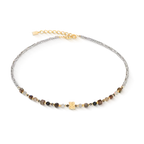 Coeur de Lion Shape Mix Spikes Smoky Glow Necklace